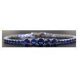 Brilliant 16.00 ct Graduated Sapphire Bracelet