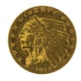 1915 Indian Head $2.50 Gold Piece