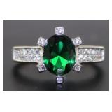 Oval 2.00 ct Emerald Solitaire Ring