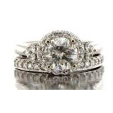 14kt Gold 2.29 ct Round Diamond Bridal Set