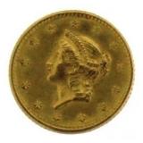 1853 Liberty Head $1 Gold Piece