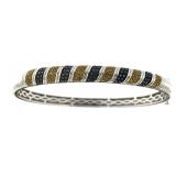 Natural Blue-Yellow & White Diamond Bracelet