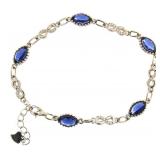 Elegant 5.00 ct Marquise Cut Sapphire Bracelet