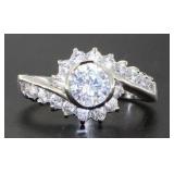 Brilliant White Topaz Solitaire Ring