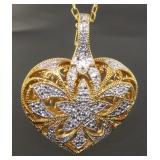 XX-Large Diamond Accent Heart Pendant