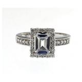 Emerald Cut 2.00 ct White Topaz Solitaire Ring