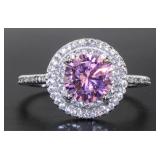 Brilliant 4.10 ct Pink Sapphire Designer Ring