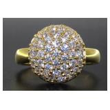 Elegant 1.00 ct White Topaz Pave