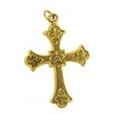 14kt Gold Antique Large Cross Pendant