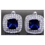 Cushion Cut 5.00 ct DBL Halo Designer Earrings