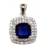 Cushion Cut 4.00 ct DBL Halo Designer Pendant