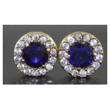 Brilliant 2.50 ct Sapphire Solitaire Earrings