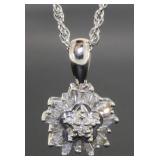 Brilliant 1/5 ct Baguette Diamond Pendant