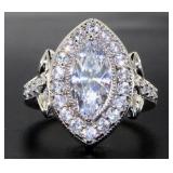 Antique Style 2.50 ct White Topaz Solitaire Ring