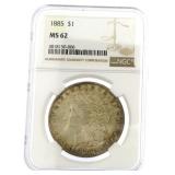 1885 MS62 Morgan Silver Dollar