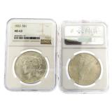 1923 MS63 Peace Silver Dollar