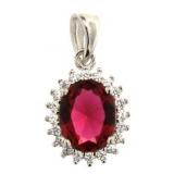 Oval 4.00 ct Ruby Designer Pendant