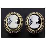 Elegant Cameo Earrings w