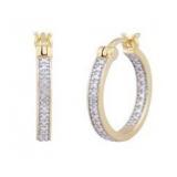 Inside Out Diamond Accent Hoop Earrings