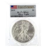 2019 MS69 American Silver Eagle FIRST STRIKE