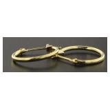 14kt Gold 13.50 mm Huggie Hoop Earrings