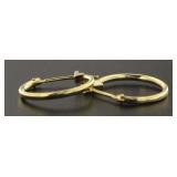 14kt Gold 13.50 mm Huggie Hoop Earrings