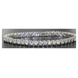 Brilliant 4.00 ct White Topaz Fashion Bracelet