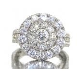 14kt Gold 3.00 ct Round Diamond Designer Ring