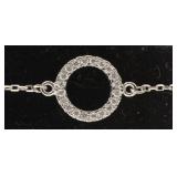 White Topaz Circle Bracelet