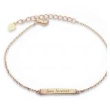 Bar Bracelet Engraved "Love Forever"