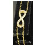 Gorgeous White Sapphire Infinity Bracelet