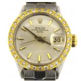 Ladies 18kt Gold & Stainless Steel Rolex Watch