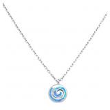 Beautiful Blue Opal Swirl Design Necklace