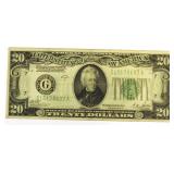 1928 Redeemable In Gold $20 Federal Reserve Note