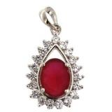 Pear Cut Ruby Designer Pendant