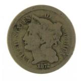 1872 - Liberty 3 Cent Nickel