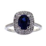 14kt Gold 1.67 ct Sapphire & Diamond Ring