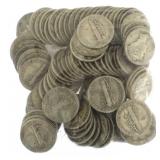 Collection (100) Mercury Silver Dimes
