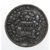 1837 Copper Hard Times Token *Rare