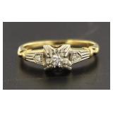 14kt Gold Antique Diamond Estate Ring