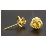 14kt Gold Golden Citrine Stud Earrings