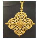XX-Large 18kt GP Medallion Style Pendant
