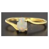 14kt Gold Fire Opal Dinner Ring