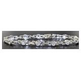 Bezel Set 2.00 ct White Topaz Tennis Bracelet