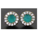 Gorgeous 2.00 ct Emerald Stud Earrings