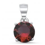 Beautiful Garnet Solitaire Pendant