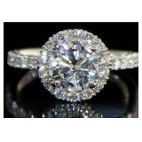 14kt Gold 1.27 ct Lab Grown Round Diamond Ring
