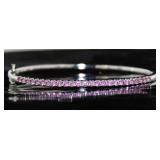 Elegant 5.00 ct Pink Sapphire Bangle Bracelet