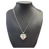 Natural Black Diamond "X" Initial Locket