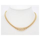 Christian DIOR Gold Fashion Rhinestone Necklace